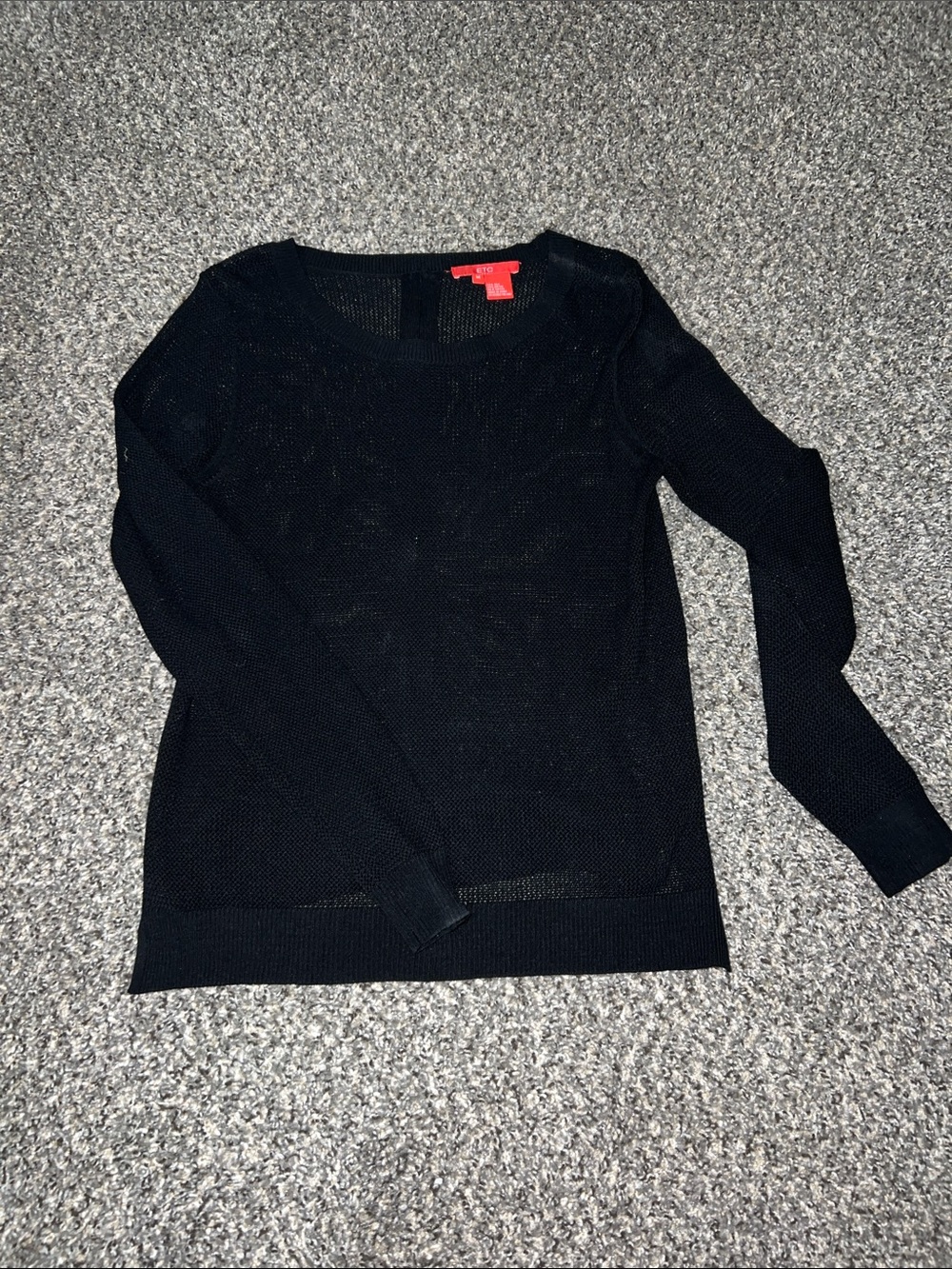 Classic Black Crewneck Lightweight Sweater by (no brand)